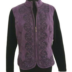 COLDWATER CREEK PS PURPLE BLACK JACKET
